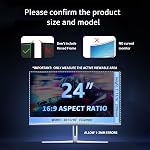 [2 Pack] 24 Inch Magnetic Hanging Computer Privacy Screen Protector for 16:9 Aspect Ratio Widescreen Monitor, Removable Anti Spy Glare Blue Light Filter, 24in Computer Screen Privacy Shield