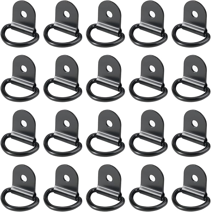 D-Ring Zurrösen 20er Set - Schwerlast 25-30kg Für Anhänger & Transporter - Mit 40 Schrauben