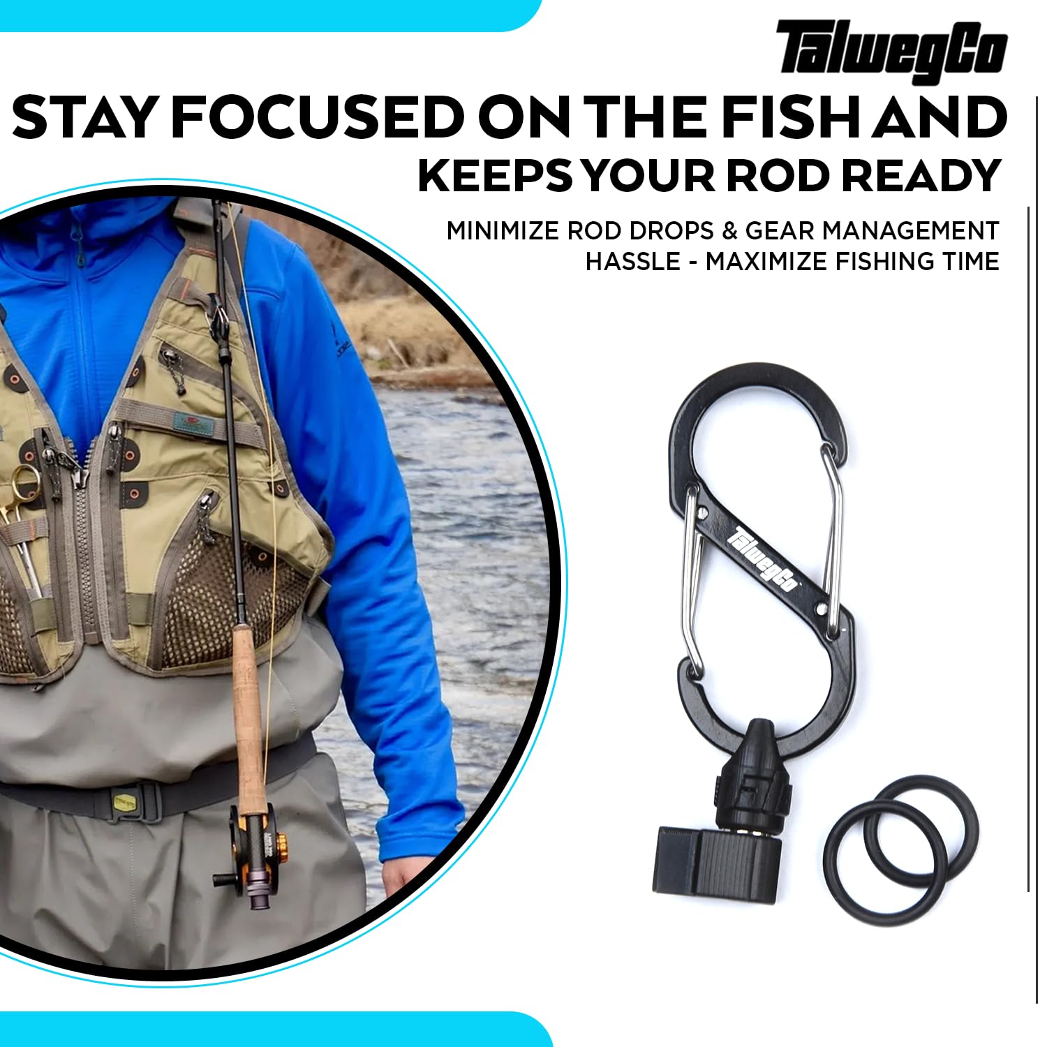 fly fishing vest rod holder Amazon.com: TalwegCo Rod Roost - Stainless-Steel Fly Fishing Rod Holder  with Magnetic Clip & S-Hook