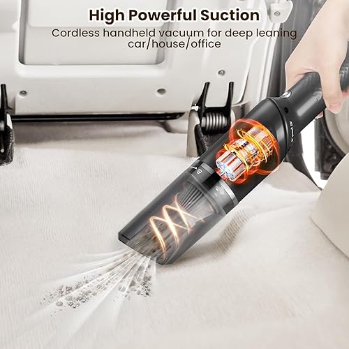 Miniatura 3 de Aspiradora de coche Mini Aspiradora 120W Fuerte Succión de mano Aspiradora Inalámbrica Recargable
