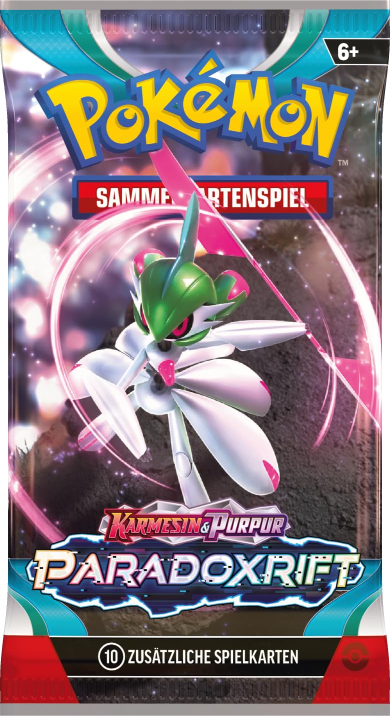 Pokémon-Sammelkartenspiel: Boosterpack-Display-Box Karmesin & Purpur – Paradoxrift (36 Boosterpacks)