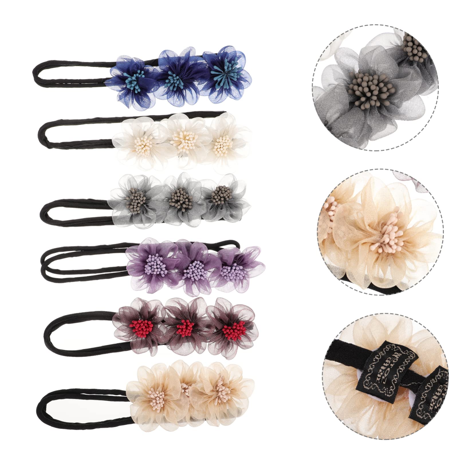 FRCOLOR 18stücke Teiliges Eleganter Blumen-haarbun-maker Für Stilvolle Hochsteckfrisuren Kinderfreundlich Und Langlebig Für Modische Looks Und Besondere Anlässe