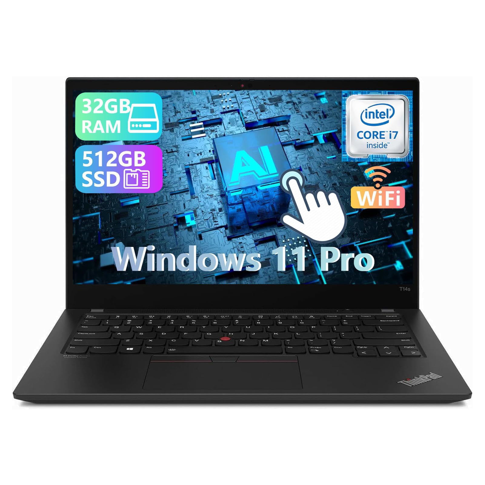 Amazon.com: Lenovo ThinkPad T14S Gen 2 Touchscreen Laptop, 14