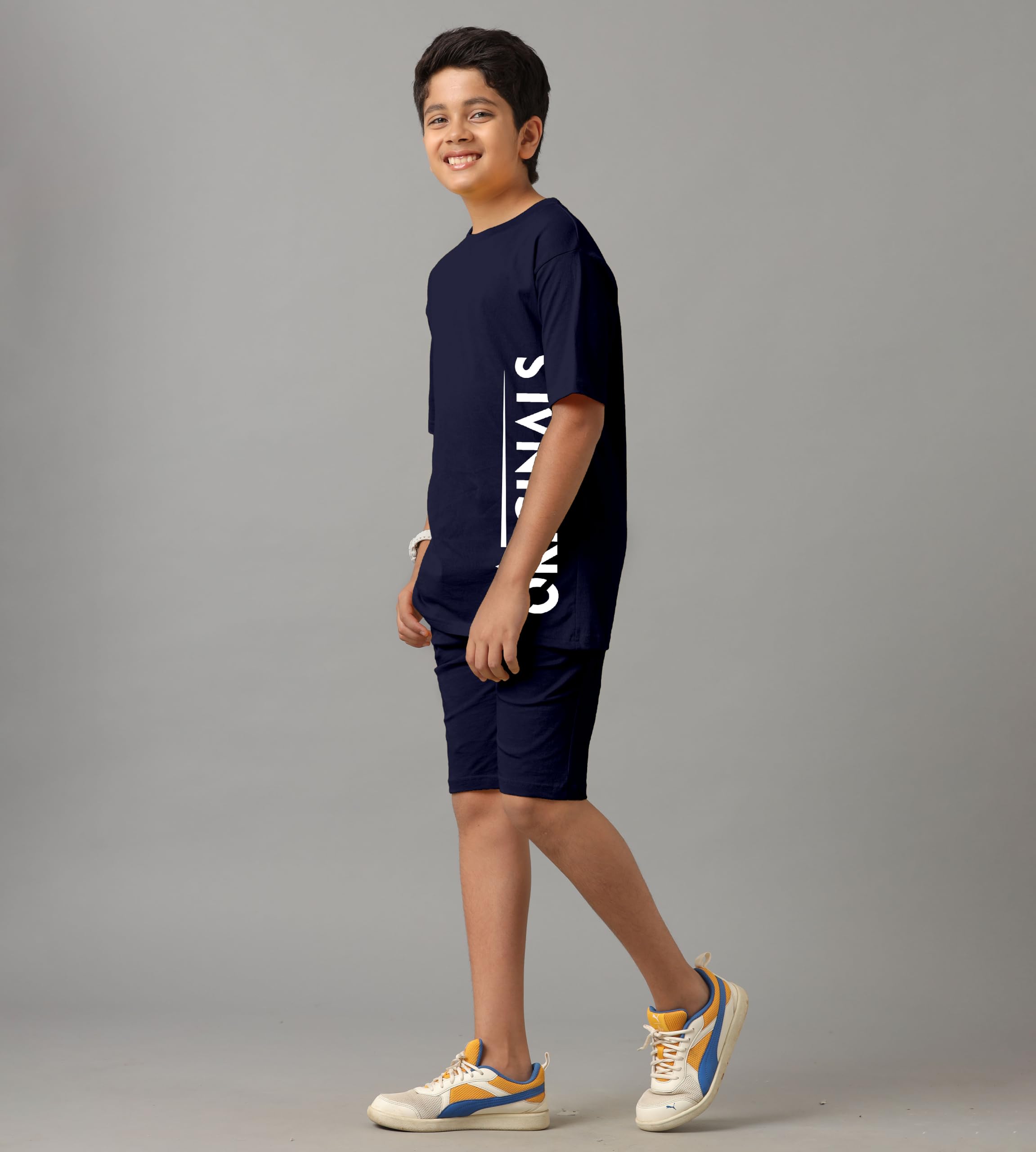 KYDA KIDS 100% puro cotone, maglietta e pantaloncini stampati per ragazzi