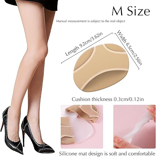 Miniatura 2 de 2 pares de cojines metatarsianos para mujeres y hombres, almohadillas de gel suave para el antepié de tela suave, evitan el dolor y las molestias,