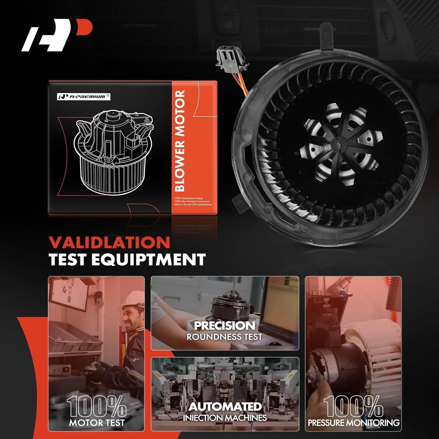 A-Premium Front HVAC Heater Blower Motor Compatible with Volkswagen Jetta/Passat/Tiguan/GTI/Beetle/CC/Golf/Eos/Golf R/Passat CC & Audi A3/TT Quattro/A3 Quattro/TT/TTS Quattro/TT RS Quattro