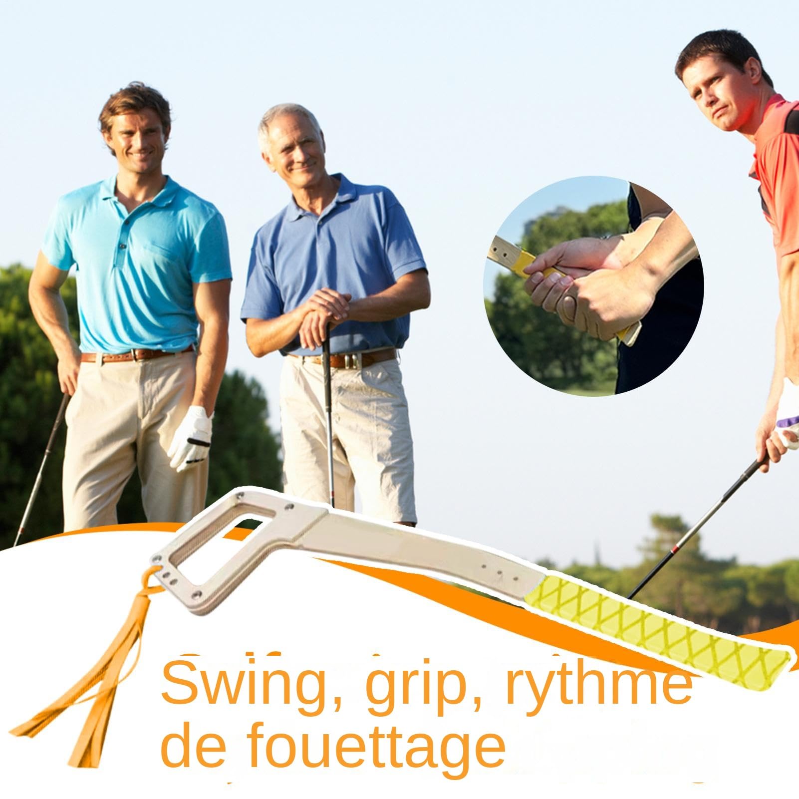 Golf Swing Training Aid - Przenośny sprzęt treningowy do golfa | Regulowane narzędzie korekcyjne dla początkujących mężczyzn i kobiet w domu | Bezpieczne Wsparcie Korekty Uderzeń i Pozycji dla Kobiet Dzieci Ojców Początkujących