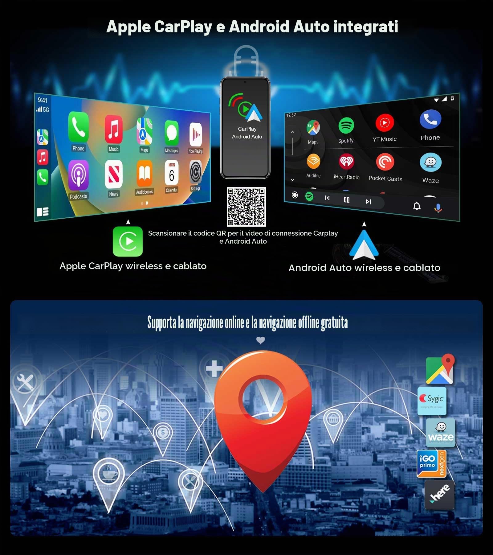 12,3" IPS Touchscreen Android 16 Snapdragon 8 Core 8GB+128GB DAB+ Autoradio per BMW X3 F25 2011-2012 CiC GPS Navigatore senza fili CarPlay Android Auto WiFi 4G Bluetooth 5.1 USB DSP CANbus Idrive OEM