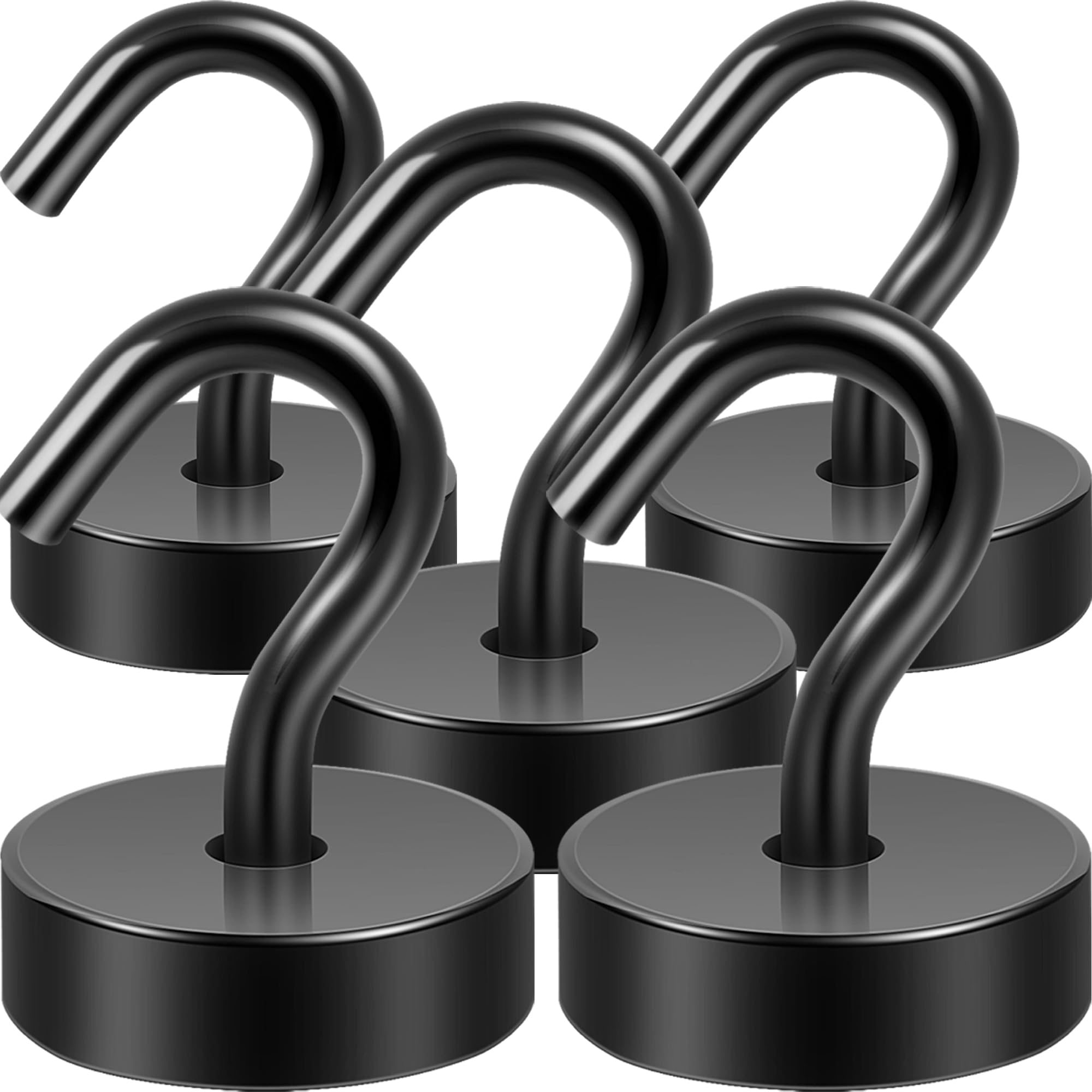 Neosmuk Magnetic Hooks - 5 Pack for Tools & Gear -12 Neosmuk Magnetic Hooks - 5 Pack for Tools & Gear -12
