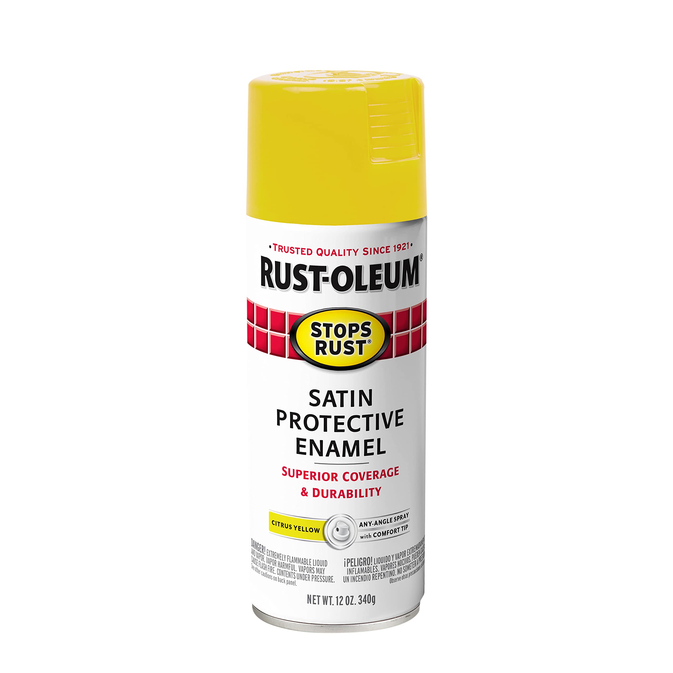 Rust-Oleum 365144 Stops Rust Spray Paint, 12 Oz, Satin