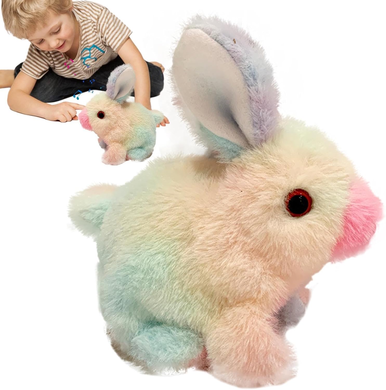 ZONEWD Singender Hase Plüschtier, Singendes Stofftierspielzeug