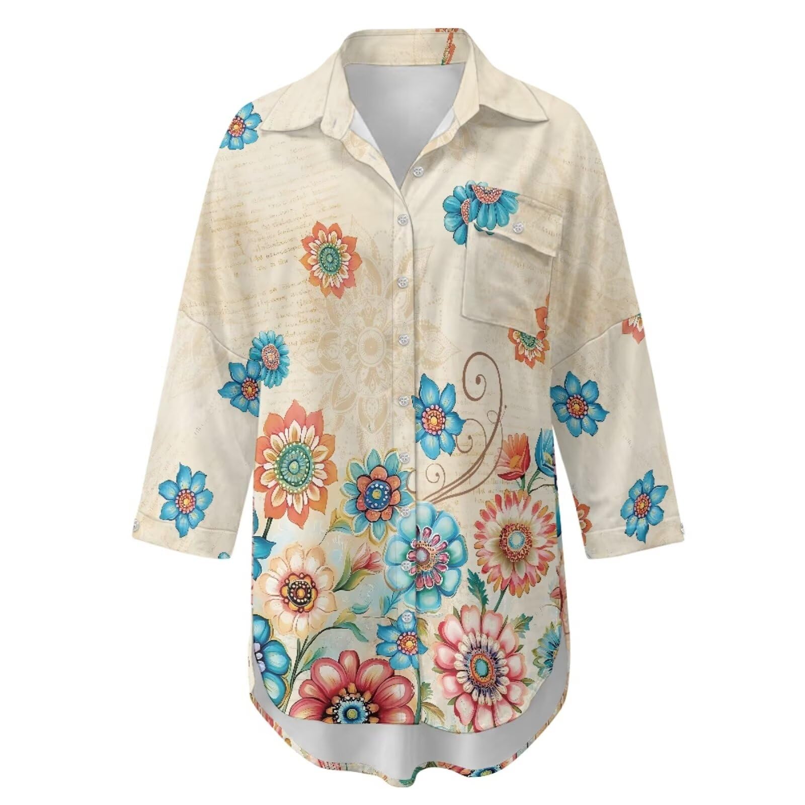 Camisa de playa para mujer, para verano, traje de baño, con botones, vestido de playa para mujer