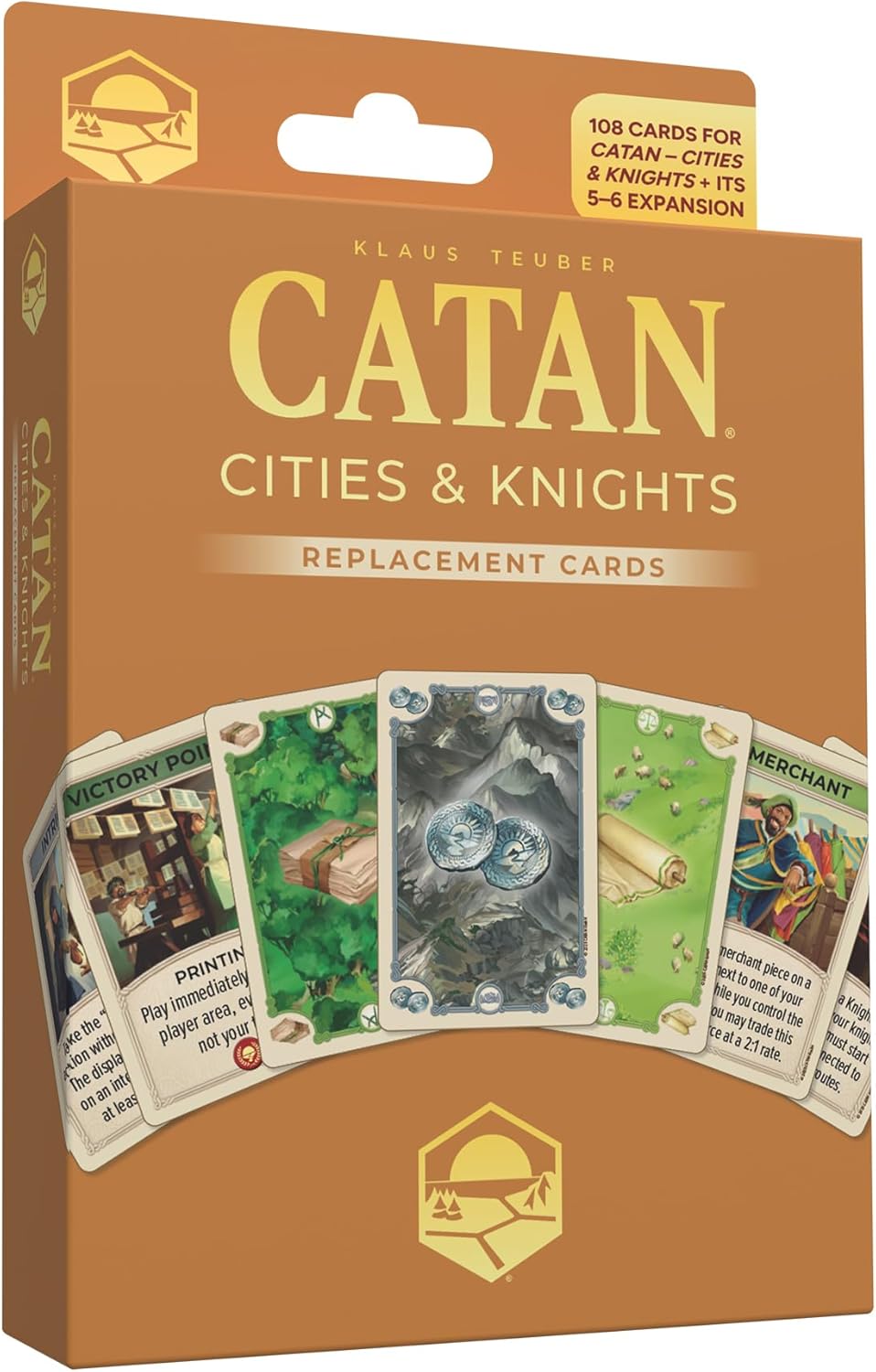 CATAN Cities & Knights Replacement Game Cards - Complete Set of 95 Game Cards for The Cities & Knights Board Game Expansion (Sold Separately), Board Game Accessories Made Studio