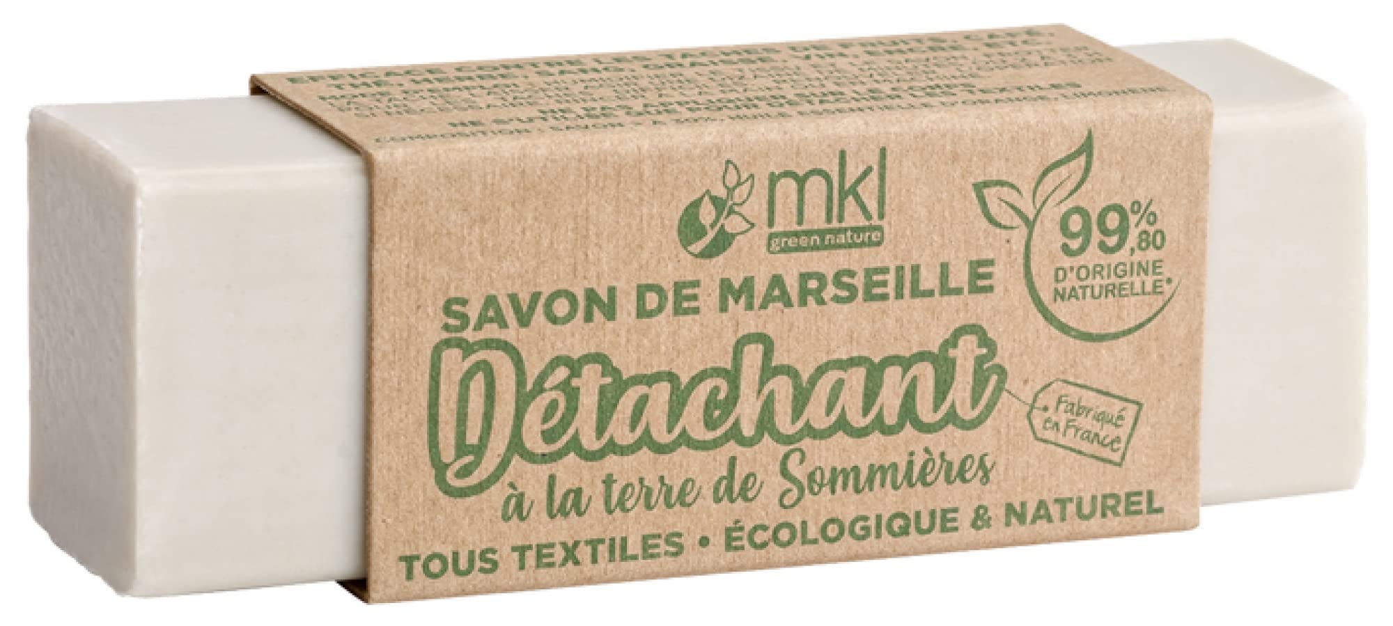 MKL Green Nature Savon de Marseille Détachant à La Terre de Sommières 100 g