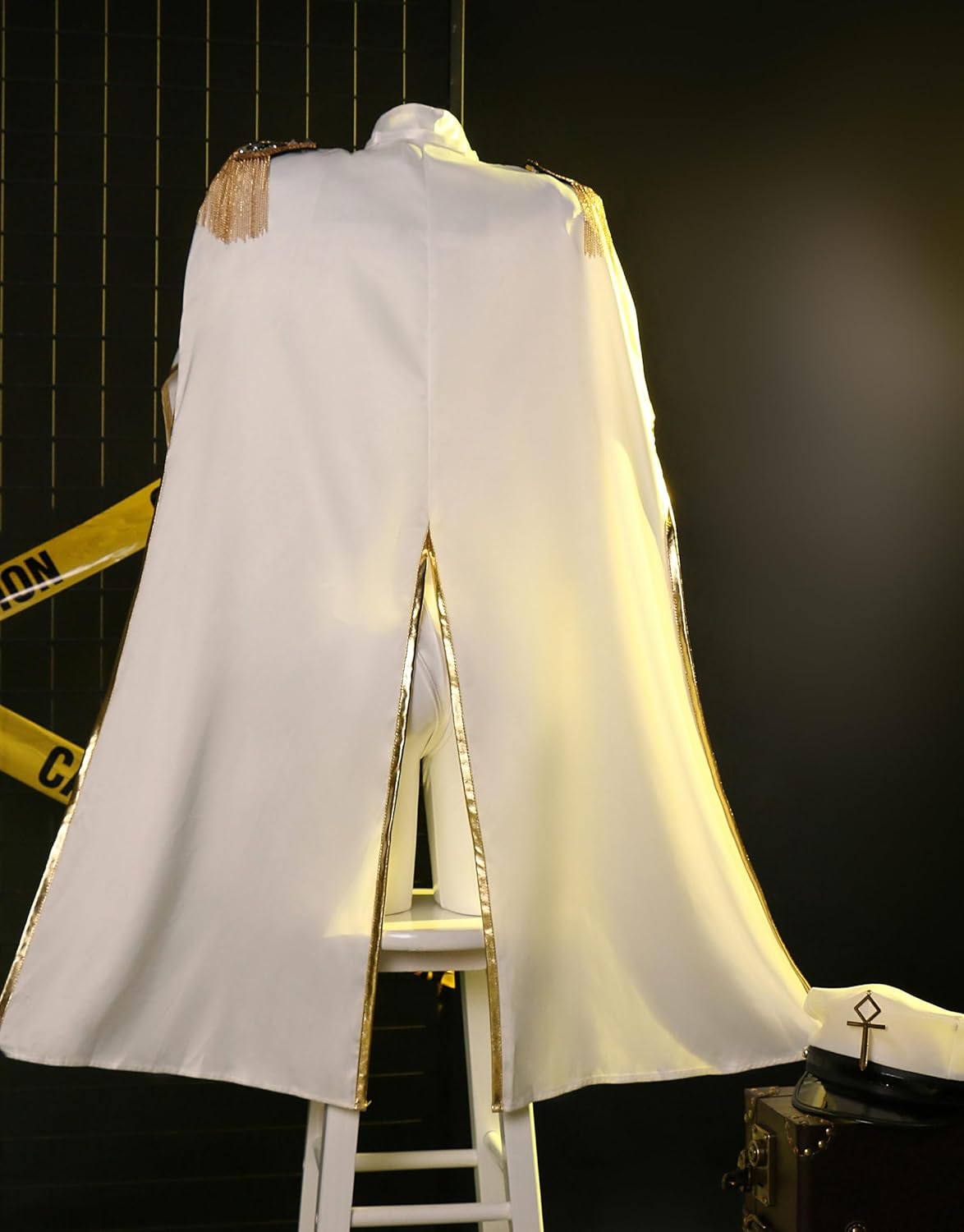 miccostumes x Chowbie Women Costume Anime Inquisitor Cosplay Lingerie Set White Bodysuit with Pants Cloak Hat - Image 2