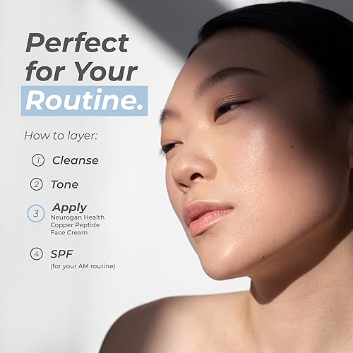 Miniatura 11 de Neurogan GHK-Cu Copper Peptide Face Cream  4% de péptidos para firmeza de la piel e hidratación profunda  Hidratante facial diario con 2400 mg