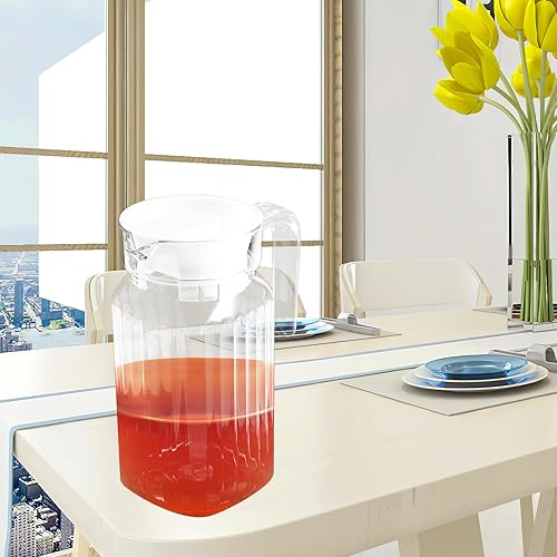 Miniatura 3 de 0.5l Hervidor de agua Contenedor Jarra de Jugo Jarra con Tapa Bebidas Frías Hogar Restaurante Hotel Oficina