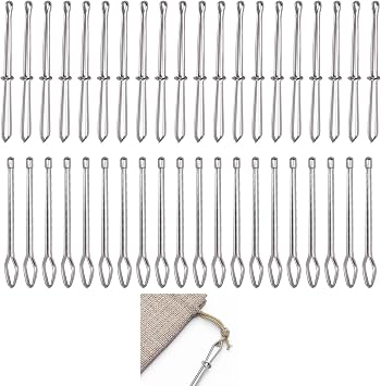 20Pcs Bodkin Drawstring Threader,Needle Elastic Threader,Sewing Tools,Bodkin Sewing Tool,Self-Locking Tweezer Clip Easy Insert into for Sweatpants,Hoodie,Swim Trunk,Elastic Sewing Accessories Diy Tool