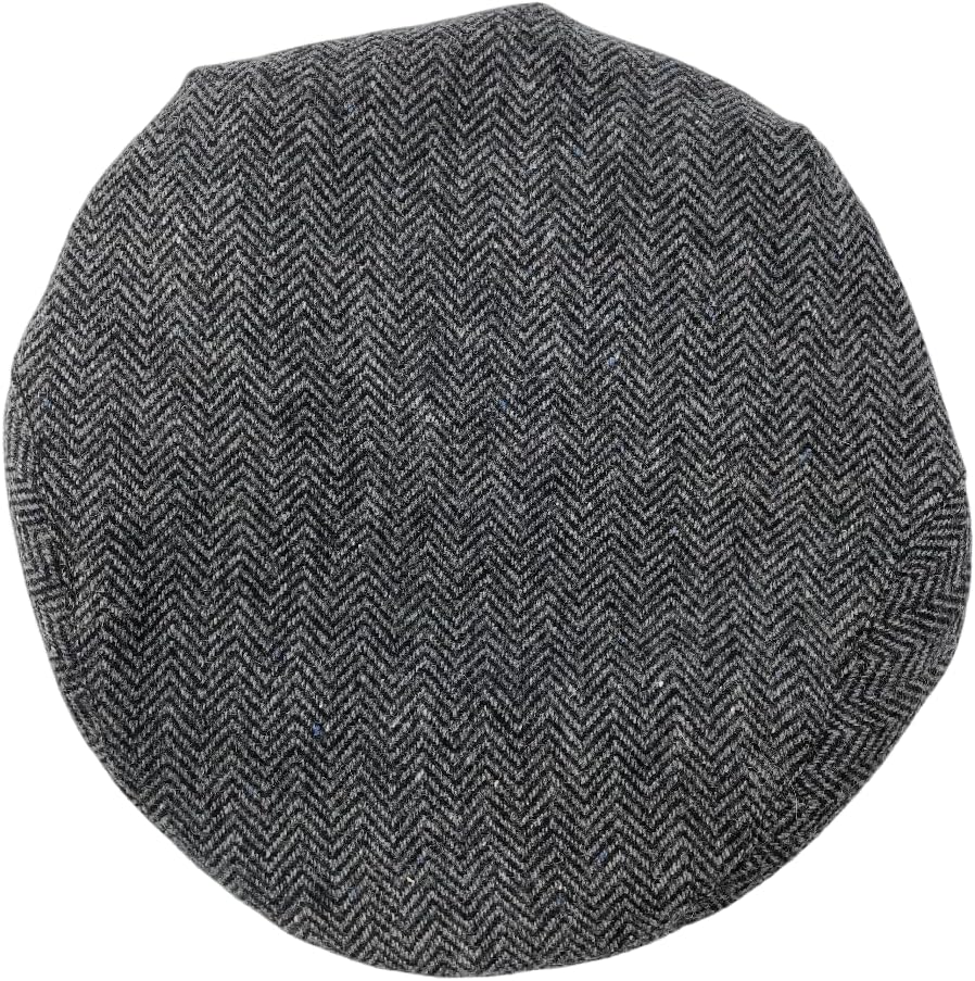 Traditional Men's Herringbone Irish Flat Cap, Tweed, Made in Ireland