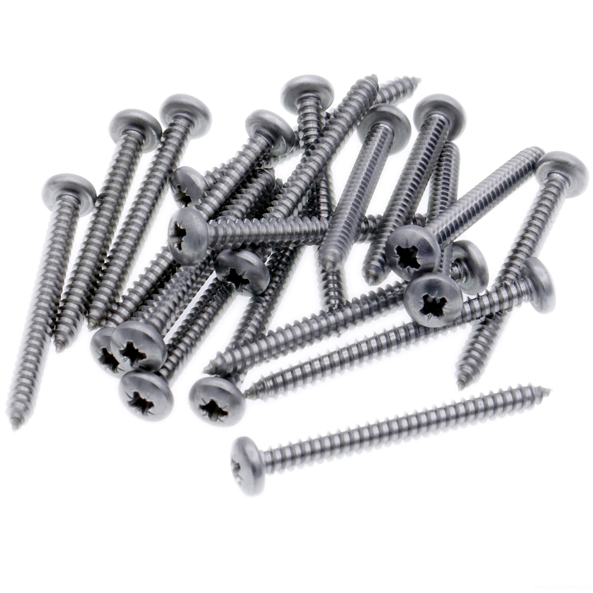 Singularity Supplies No.10 X 0.875 (4.8Mm X 22Mm) Pozi Pan Self-Tapping Screw - Stainless Steel (A2) (Pack Of 20)
