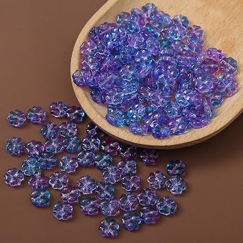 100pcs Glass Four Leaf Clover Beads Loose Spacer Beads for Jewelry Making Pretty Bead Charm Beading Supplies for DIY Bracelet St. Patricks Day Shamrock