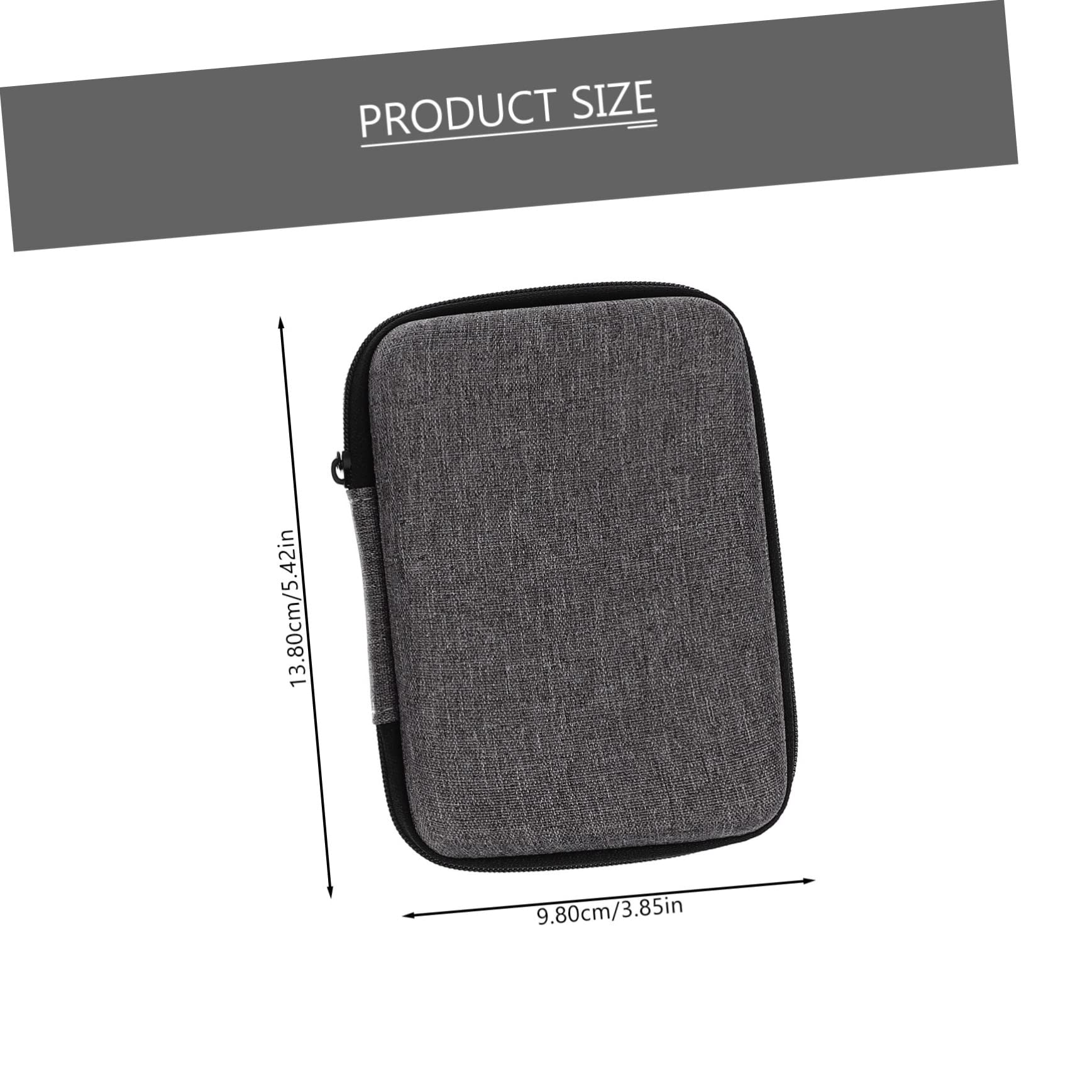 VILLCASE 2pcs Microphone Storage Cases Digital Product Bag Cable Bag Earphone Storage Box Zipper