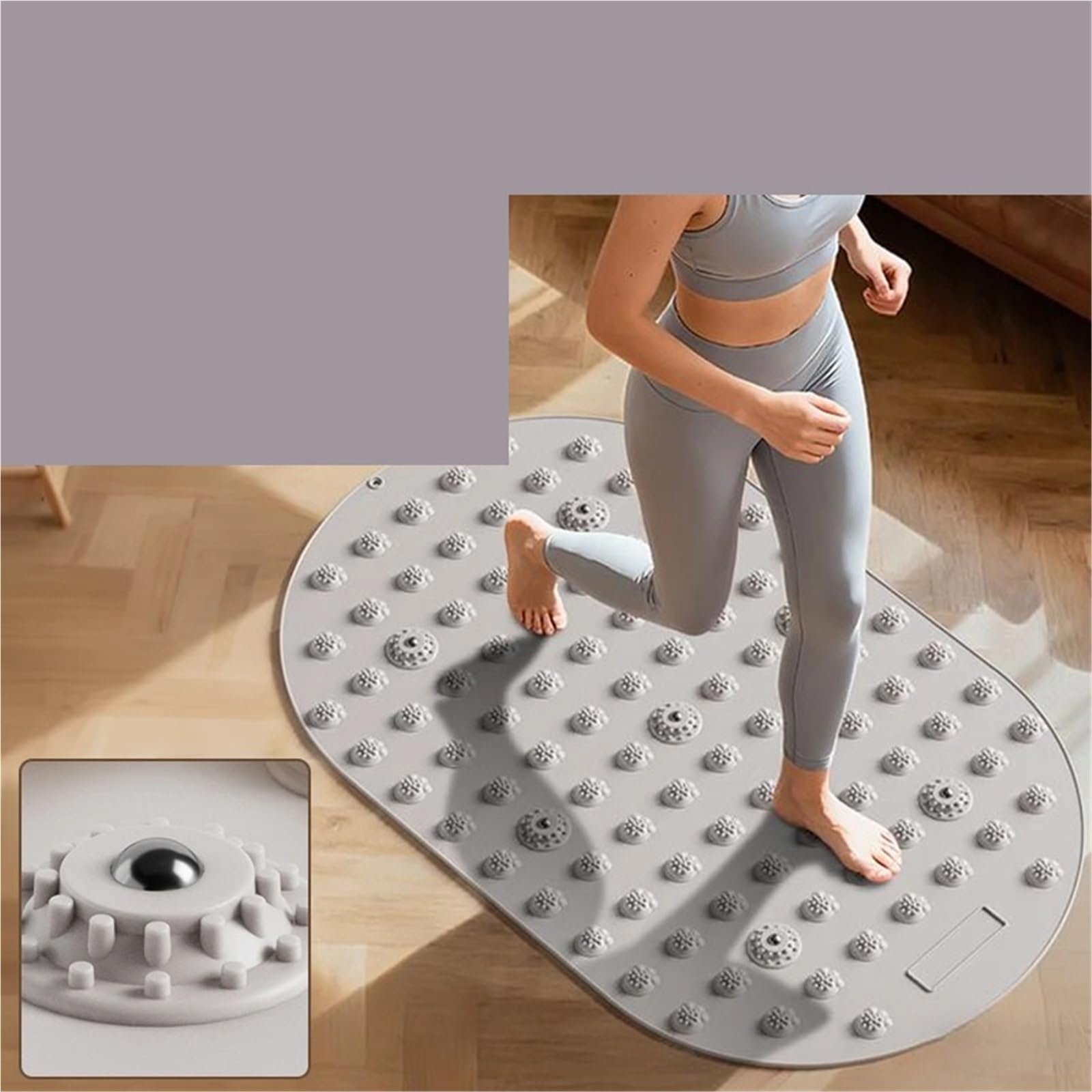 Tappetino Agopressione Tappetino da allenamento Accessori for yoga fitness Massaggio plantare multifunzionale Tappetino creativo rotondo da 55 cm di diametro for casa ufficio