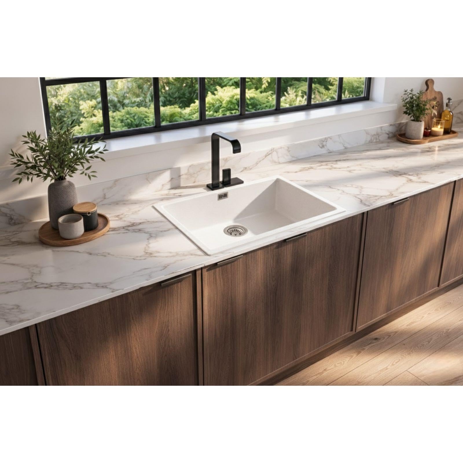 LD740WH Fregadero Blanco 1 Seno sin Escurridor Composite BIO