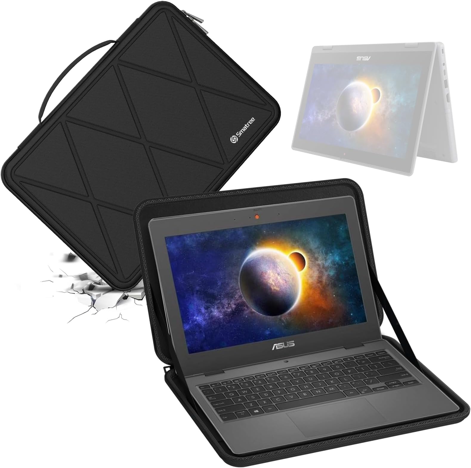 Smatree Hard EVA Protective Sleeve Case 13.3 Inches for ASUS ProArt PX13 (HN7306) Copilot + PC, 11.6 Inches ASUS BR1100F Laptop and 13.3 Inches Fujitsu LIFEBOOK WC1/G3, LIFEBOOK CH90/G3, LIFEBOOK CH75