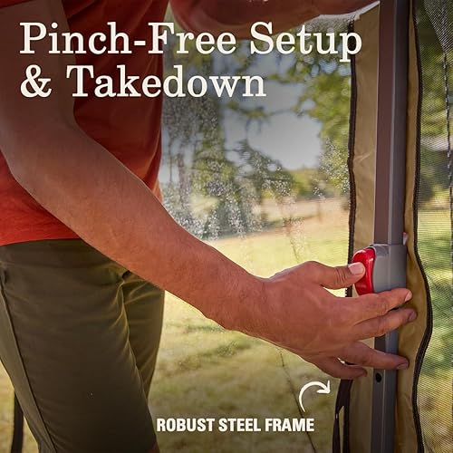 Miniatura 4 de Coleman Back Home Screened Canopy Tent with Instant Setup, Outdoor Gazebo for Bug-Free Lounging, Fits Over Picnic Tables, Ideal for Parties, Events,