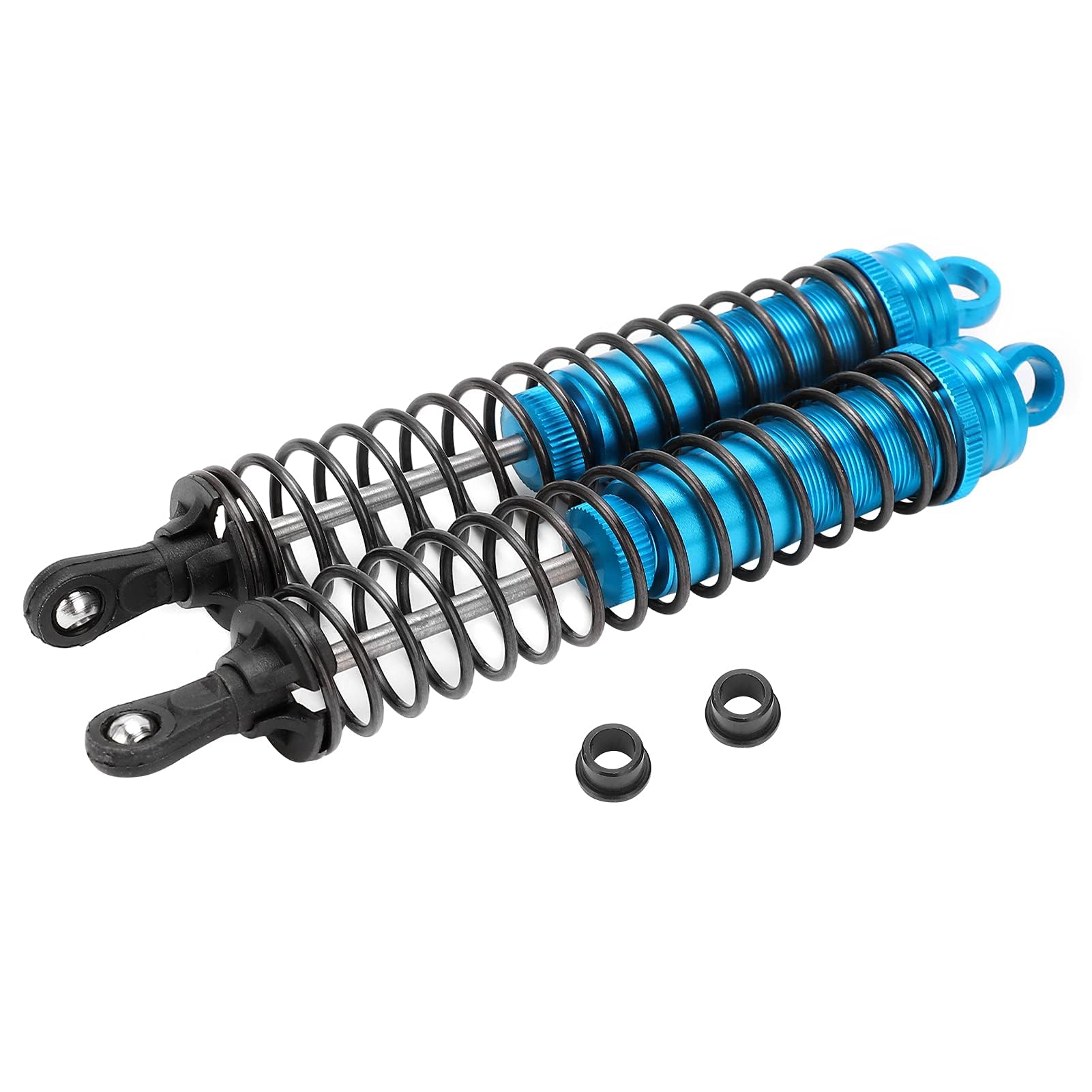 Amortisseur RC, 2 Pièces RC 144mm Rempli D'huile Réglable, Bonne flexibilité pour Les Voitures Tout-Terrain sur Chenilles 1/8 RC (Bleu)