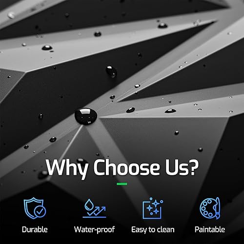 Miniatura 2 de Paquete de 16 paneles de pared 3D para decoración de pared interior, paneles de pared decorativos de 11.8 x 11.8 pulgadas, paneles de pared