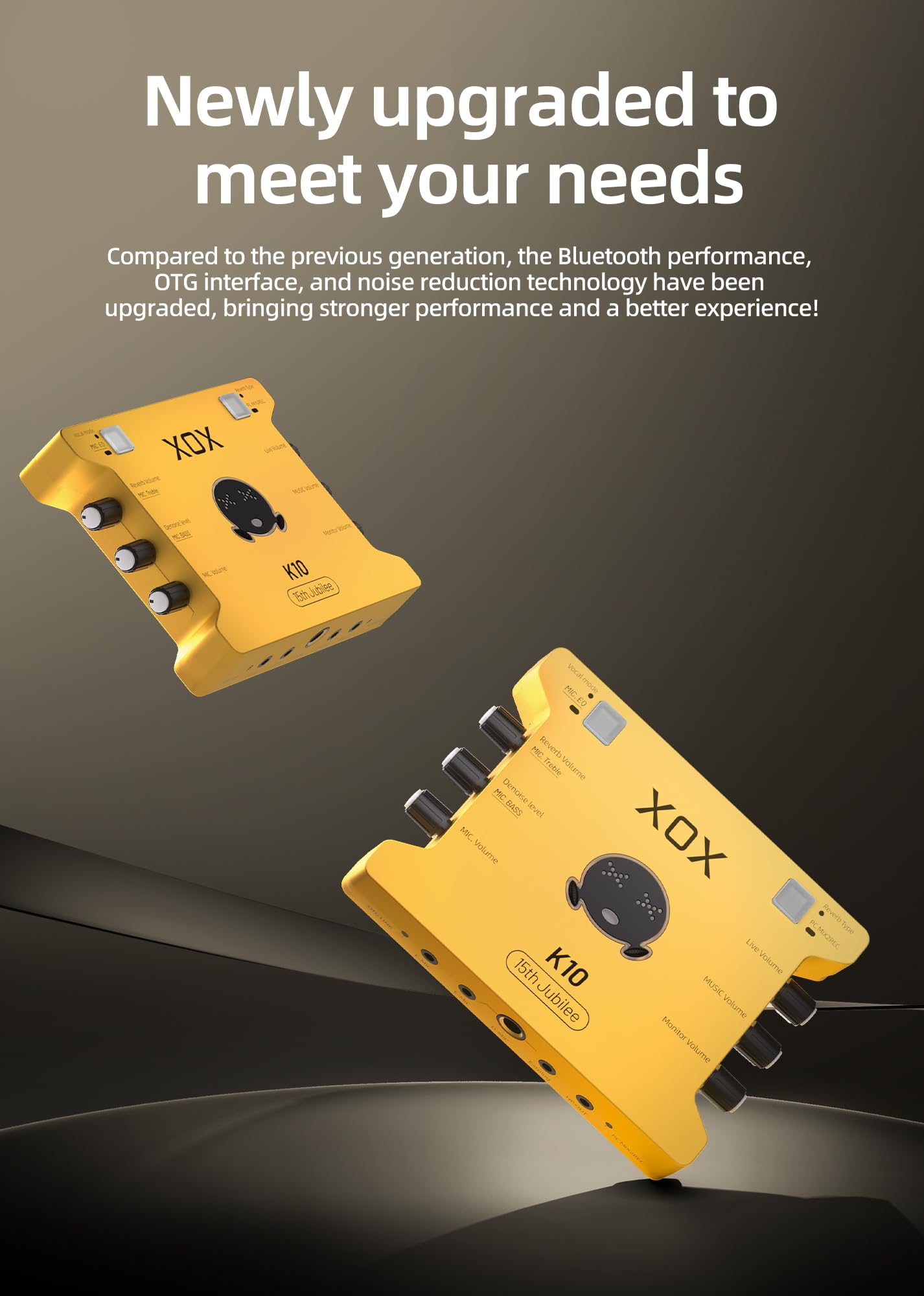 XOX Black K10 10th Jubilee USB Sound Card + MS4 Microphone Combo