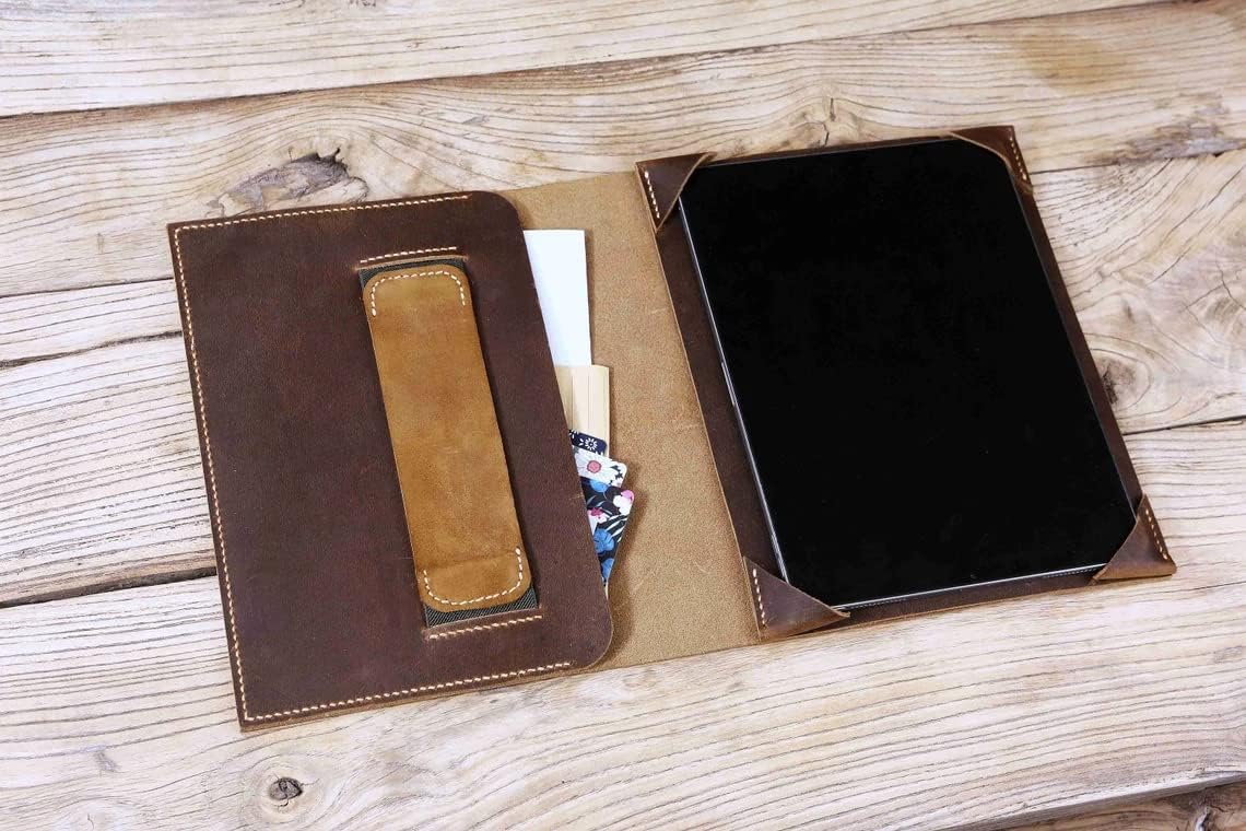 Personalized Distressed Leather Supernote A5X Folio case, All Leather Supernote A5X2A6X2 Nomad A6X A6X2 Nomad Cover Organizer Z11-LSPA56XS