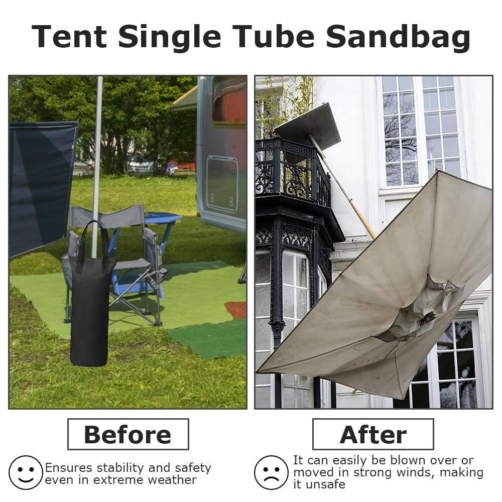 6 sacchi per tenda da 50 x 20 cm, pesi, per sacco di sabbia, per gazebo