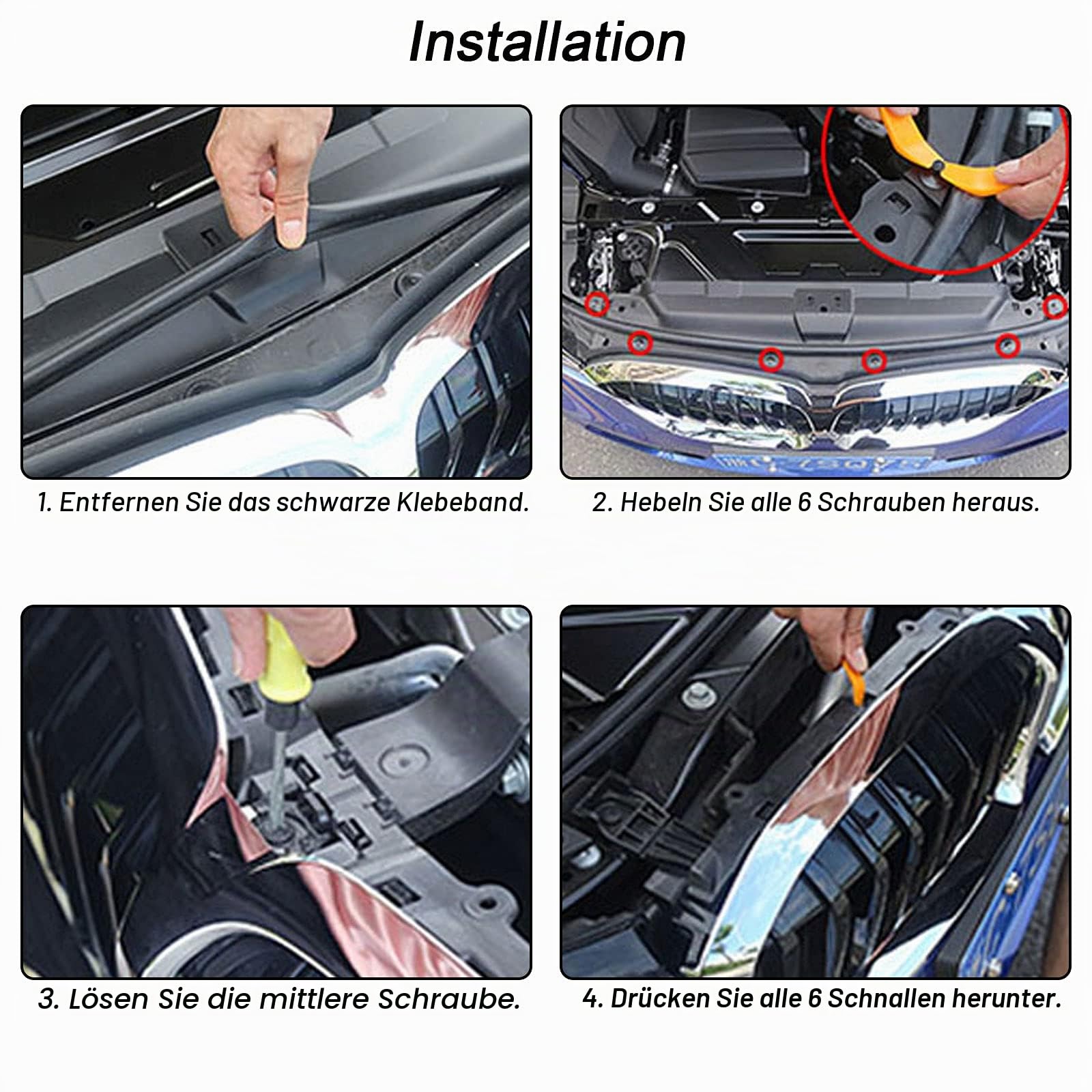 G30 G31 Kühlergrill, Nieren Hochglanz Schwarz Front Grill, Paar Doppelsteg Sport Kühlergrill Ersatz für BMW 5er G30 G31 528LI 530LI 540LI 2017 2018 2019 2020