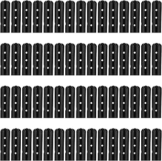 60 PCS Aglets for Shoelaces Repair Paracord Hoodies Sneakers Canvas Shoestrings, Shoe Lace Ends Tips Head Replacements DIY Repairing, 23 mm Length (Black)
