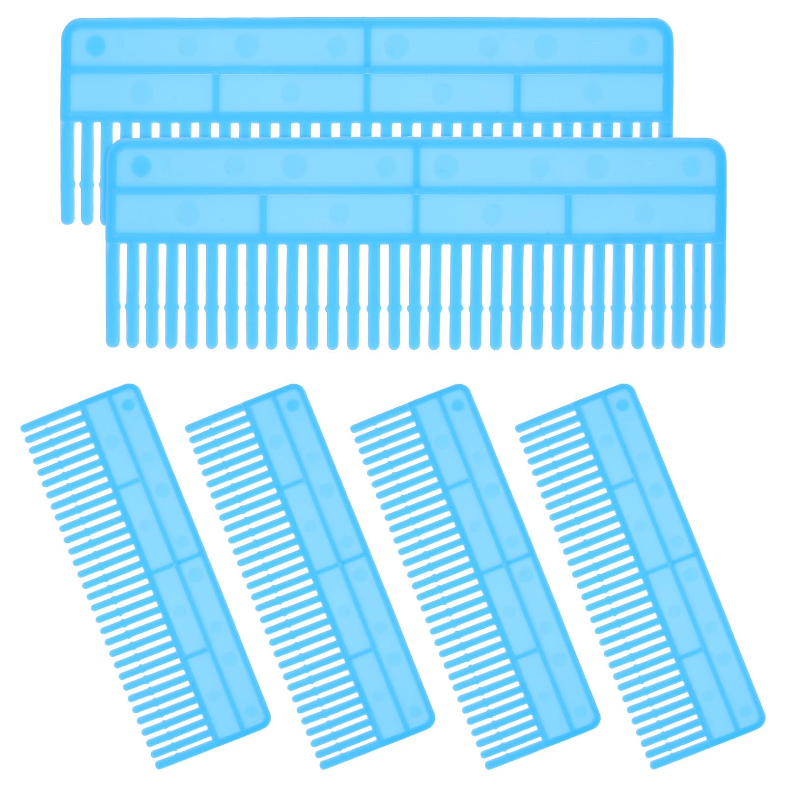 Ciieeo Divisori per Cassetti in Plastica Blu 6 Pezzi Riutilizzabili 31x10 Cm per Organizzare Posate e Trucco Funzione Antiurto per Casa e Ufficio