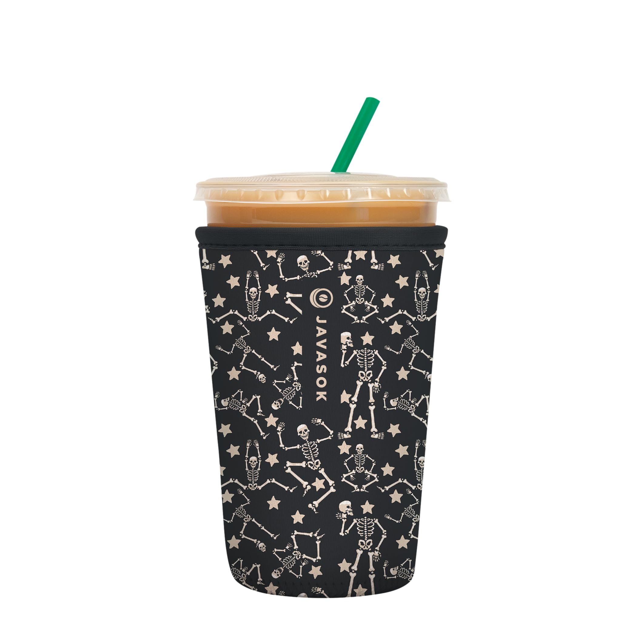 Sok It JavaSok Iced Coffee &amp; Cold Soda Insulated Neoprene Cup Sleeve (Rattle and Roll, Medium: 22-28oz)