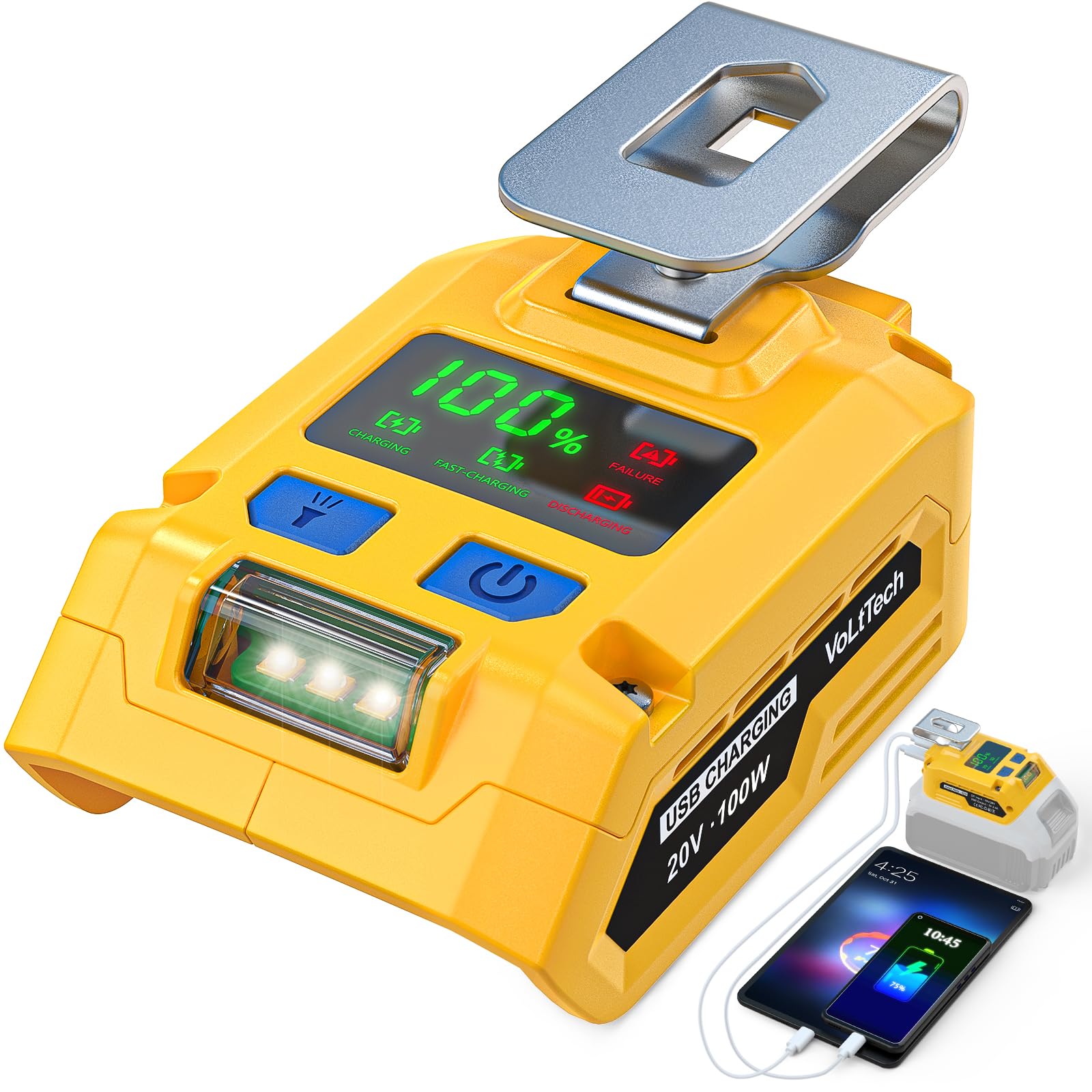 Amazon.com: 100W Battery Adapter for Dewalt 20V: VoLtTech