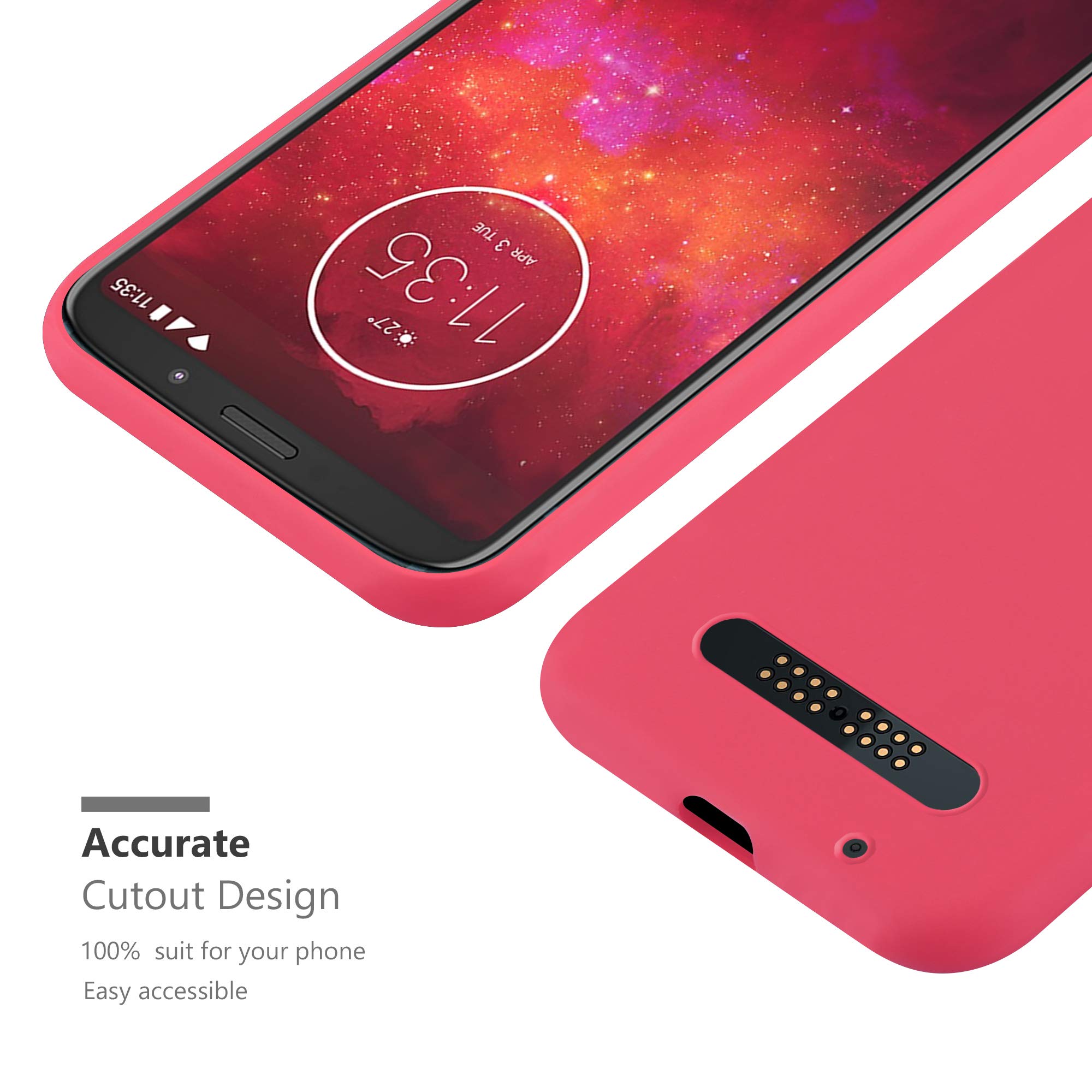 Cadorabo Case for Motorola Moto Z3 Play in Candy DARK BLUE - Mobile Phone Case made of Flexible TPU Silicone - Silicone Case Protective Cover Ultra Slim Soft Back Cover Case Bumper