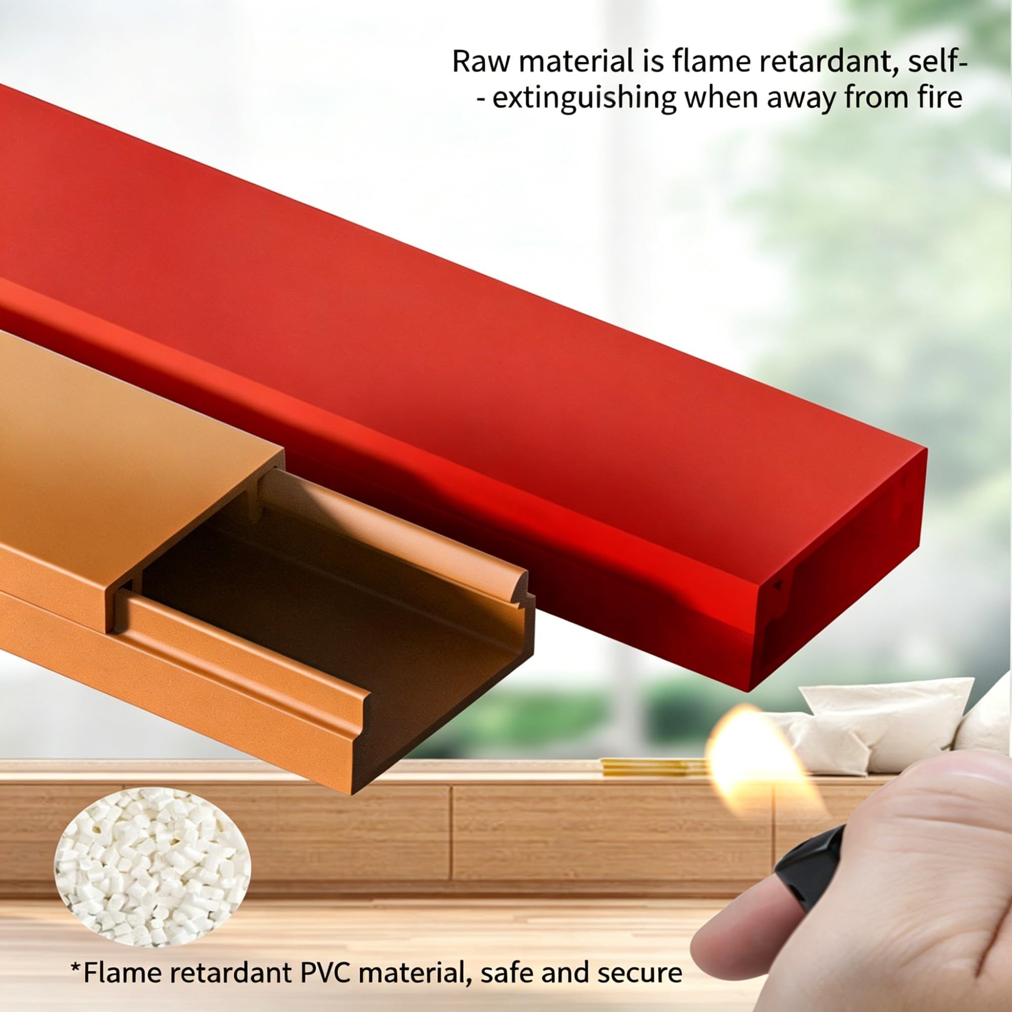Kit per nascondere i cavi, 5 metri, per nascondere cavi, organizer per cavi verniciabile, 3 x 1,5 cm, ideale per uso domestico e ufficio