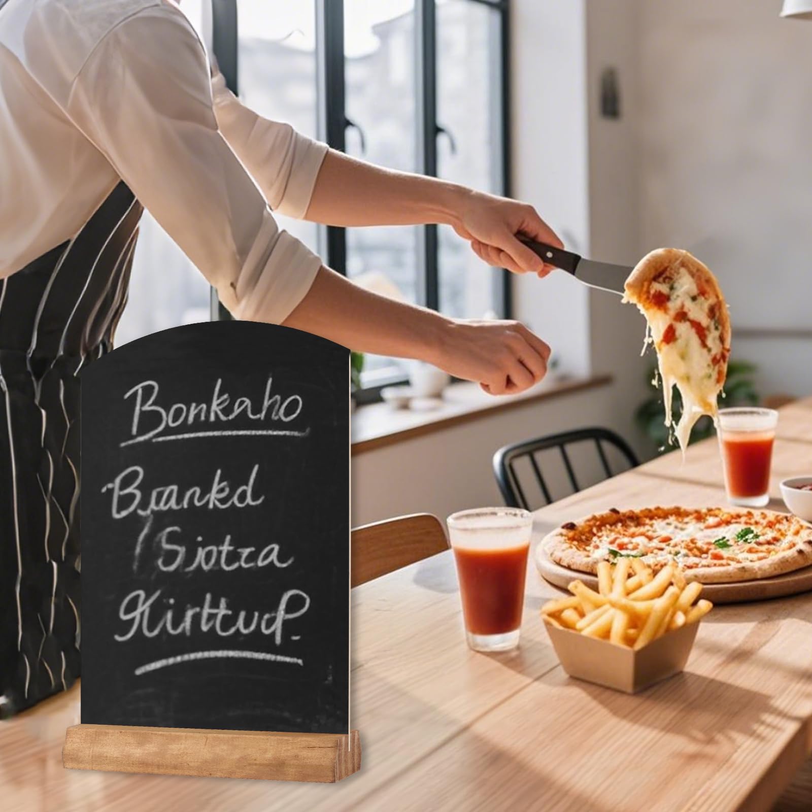 Kreidetafel, A4, doppelseitig, mit Ständer, Menü-Tafel, für Hochzeit, Restaurant, andere Veranstaltungen, 5 Stück