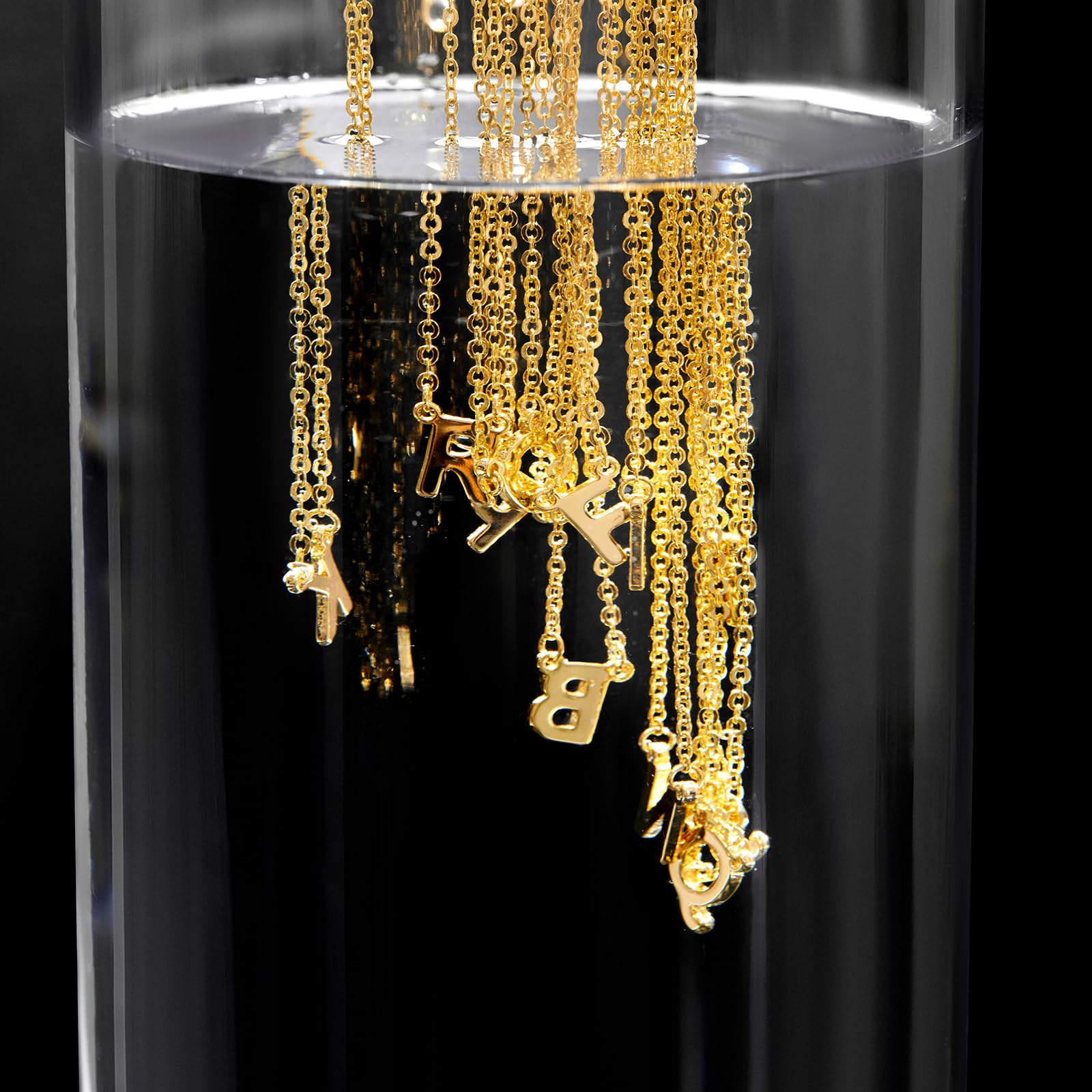 Mehrschichtige Initialen-Halsketten für Frauen, 14-Karat-Gold-Buchstabenanhänger, mehrschichtige Halskette 26 Großbuchstaben AZ für Frauen und Mädchen, Schmuck