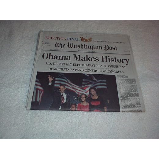 Barack Obama Washington Post November 5, 2008 Newspaper