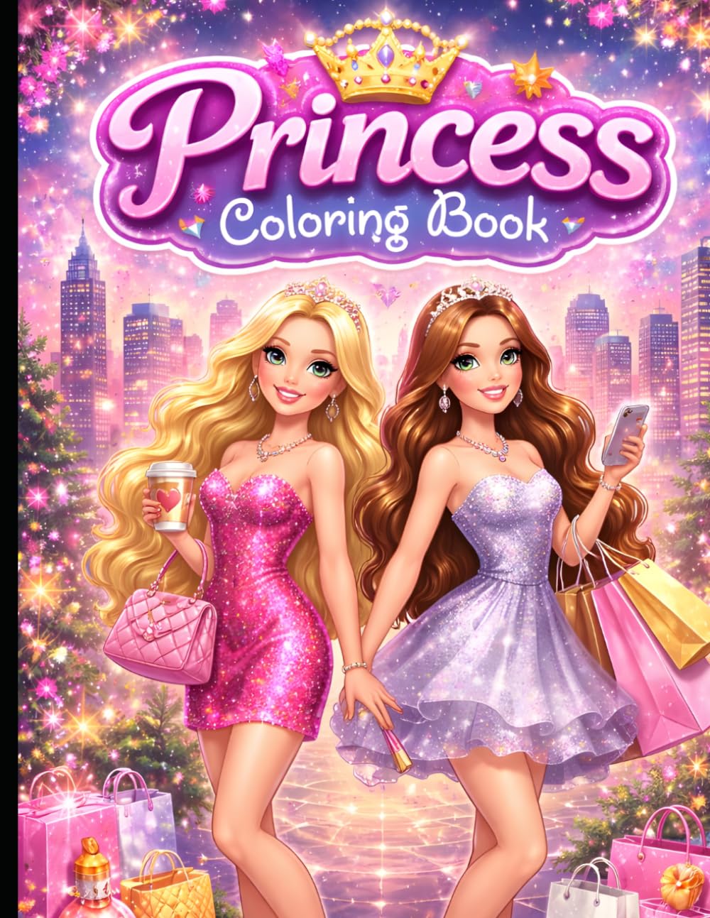 Simple Princess Coloring Book for All Ages: Cute Princesses, Easy Fantasy Coloring Pages & Relaxing Designs – Fun and Stress Relief for Kids, Teens & Adults