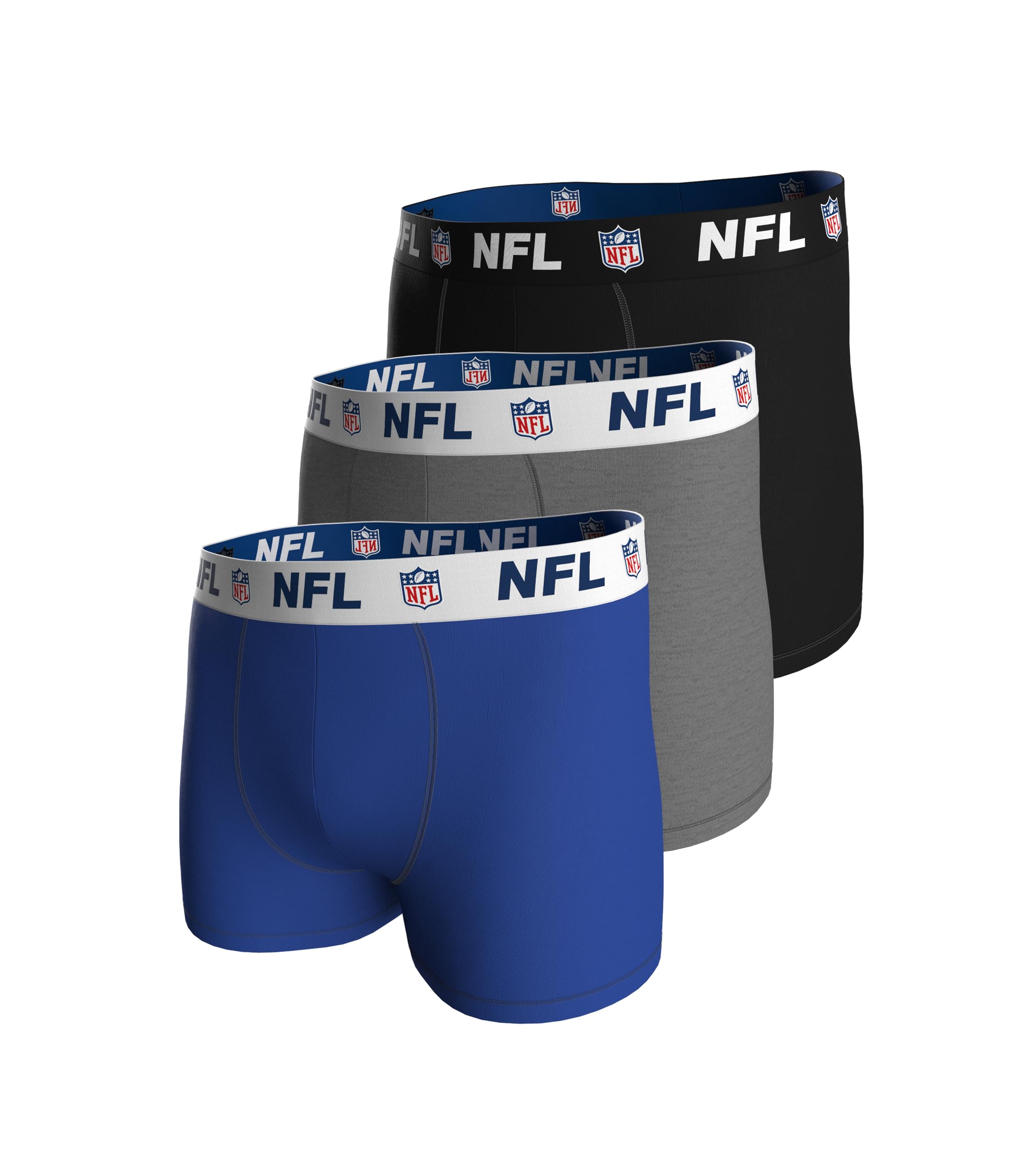 NFL Shield 3pk Boxers - BLU/MGR/BLK - XL