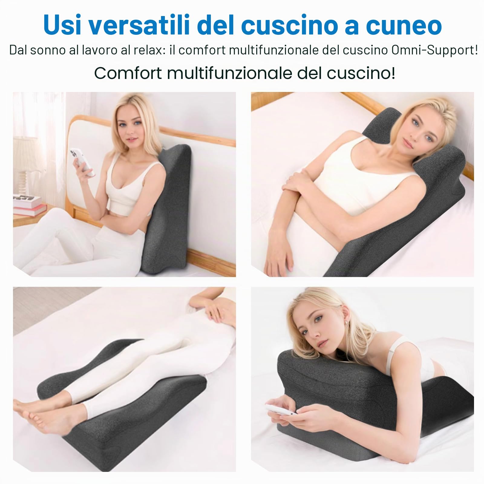 Cuscino per Gambe,Cuscino Gambe per Dormire,Cuscino Alza Gambe per Circolazione Gonfiore Recupero da Chirurgia E Lesioni Sollievo per Gambe Pesanti