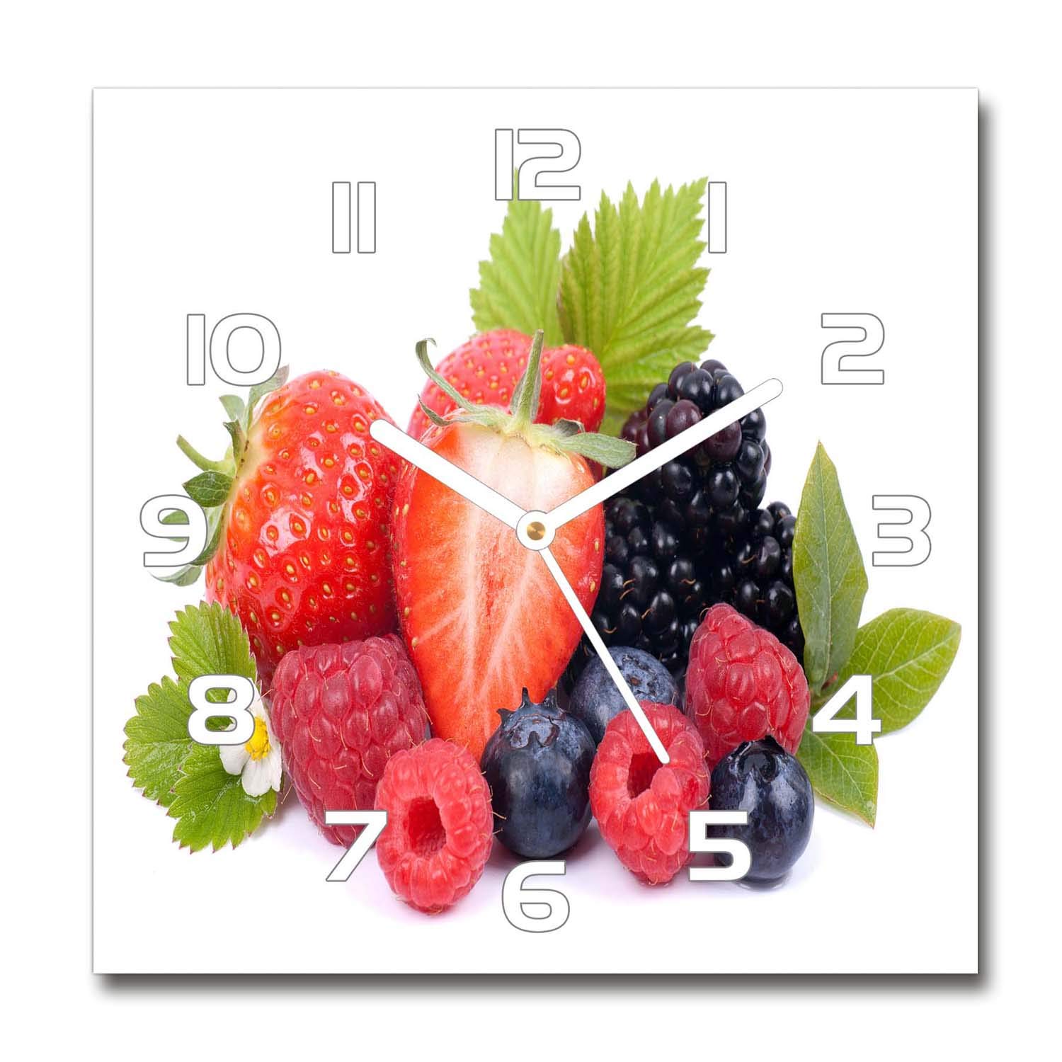 Horloge en verre sans bruit 30x30cm Tulup à poser pour chasser le tic-tac