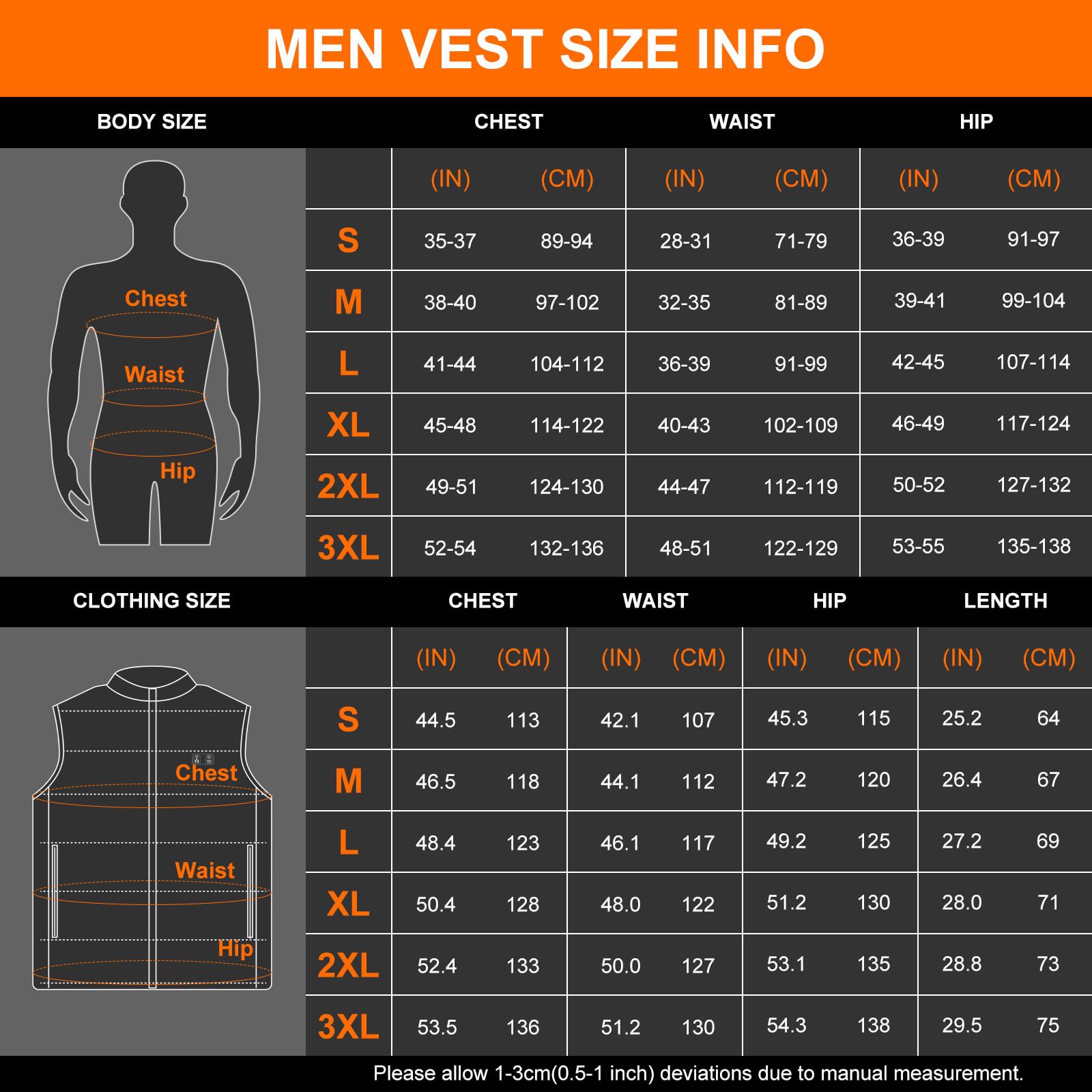 Amiable Gilet Riscaldato Uomo, Giubbotto Riscaldato,15 Zone, Gilet Riscaldato con 10000mAH Batteria Recargable, Giacca Riscaldata per All'Aperto Lavoro, Pesca, Ciclismo